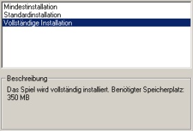 Setup Typ - Vollinstallation